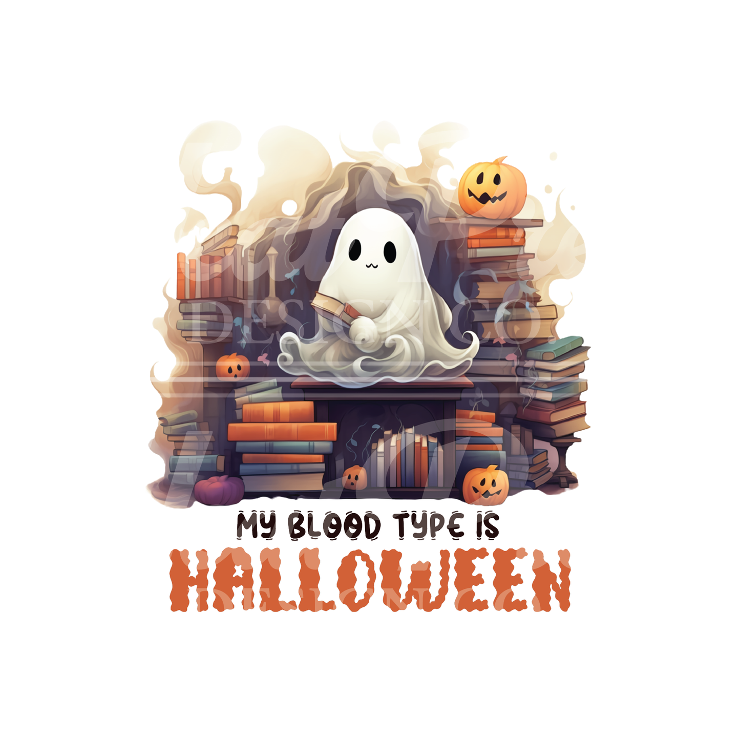 Ghost & Books - DTF Transfer