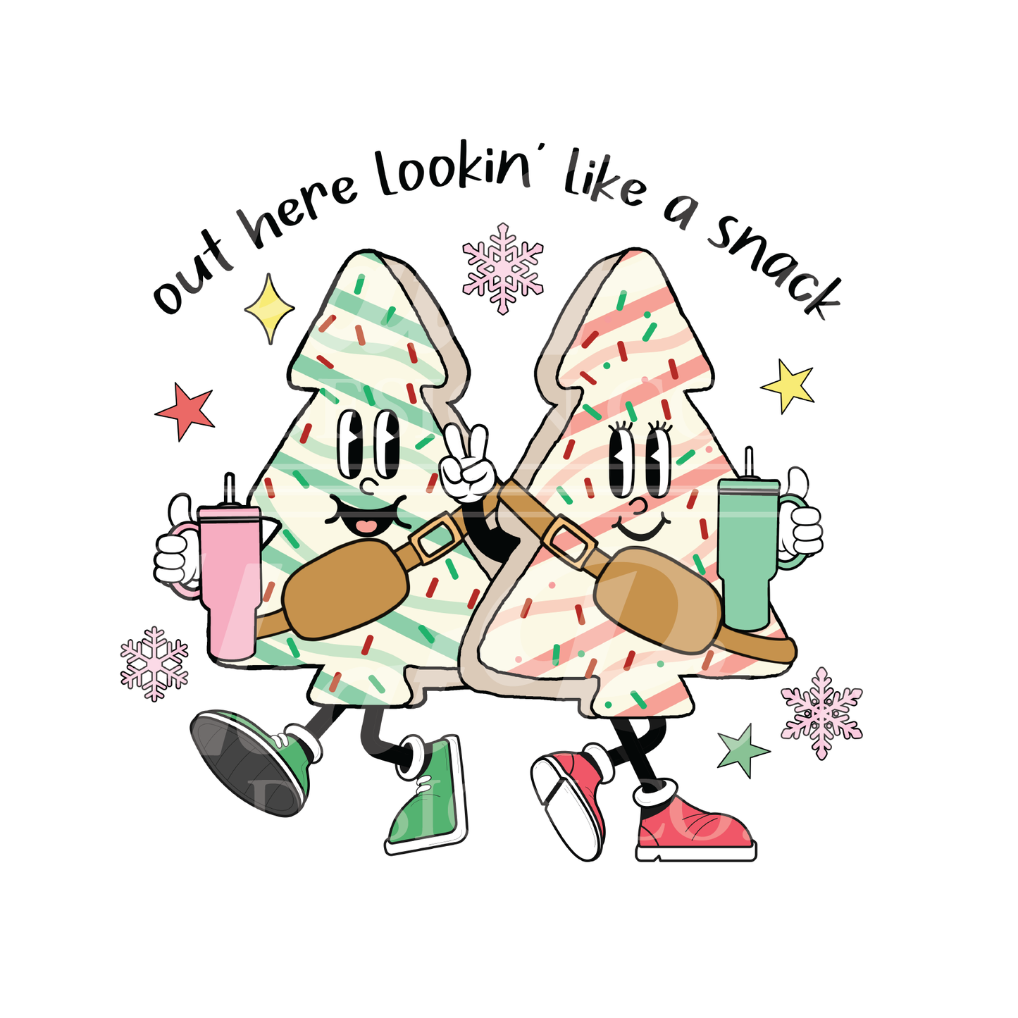 Out Here Lookin Like a Snack (Christmas Tree) - DTF Transfer