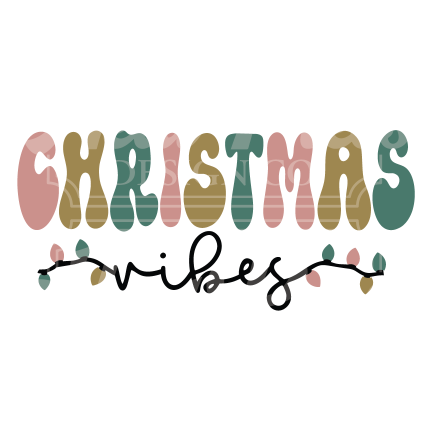 Christmas Vibes (pastel) - DTF Transfer