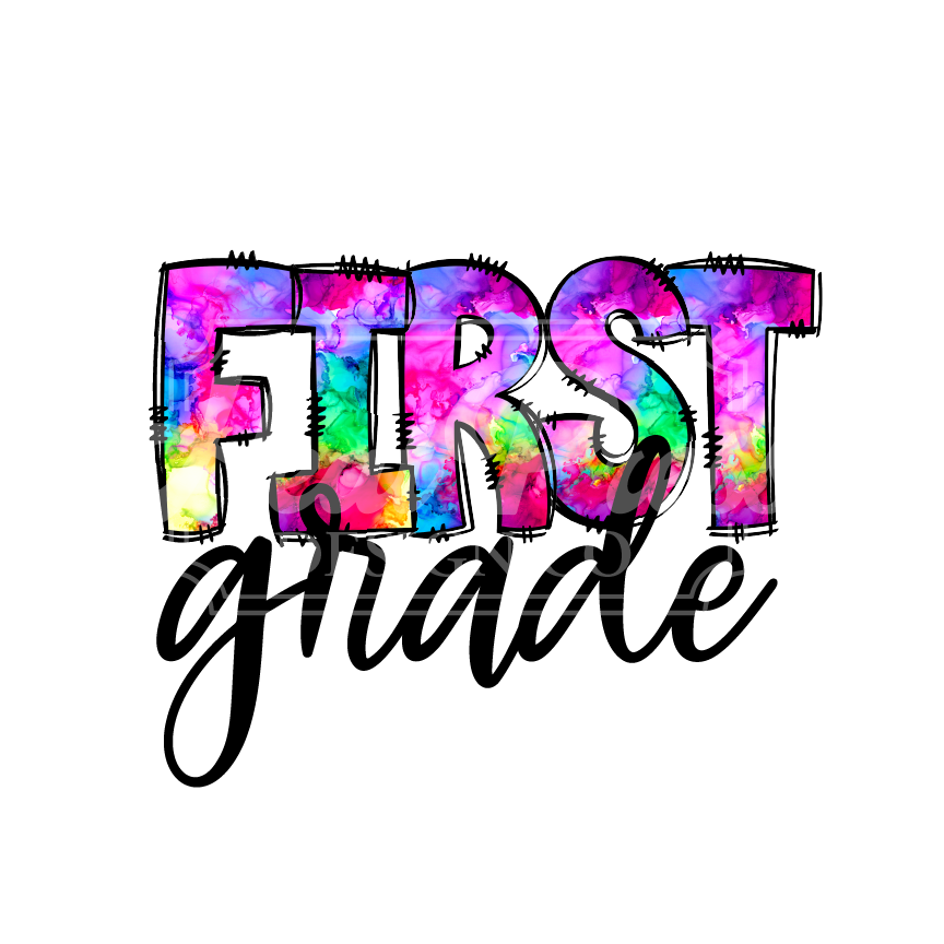 Tie Dye 1st Grade - DTF Transfer