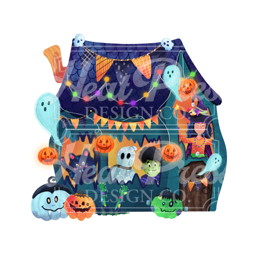 Halloween Haunted House - DTF Transfer