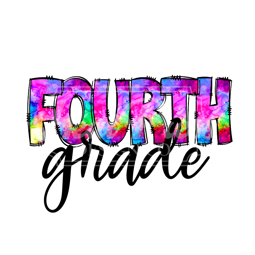 Tie Dye 4th Grade - DTF Transfer