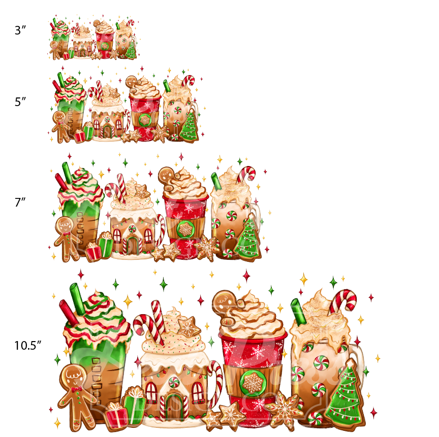 4 Cup Gingerbread Latte - DTF Transfer