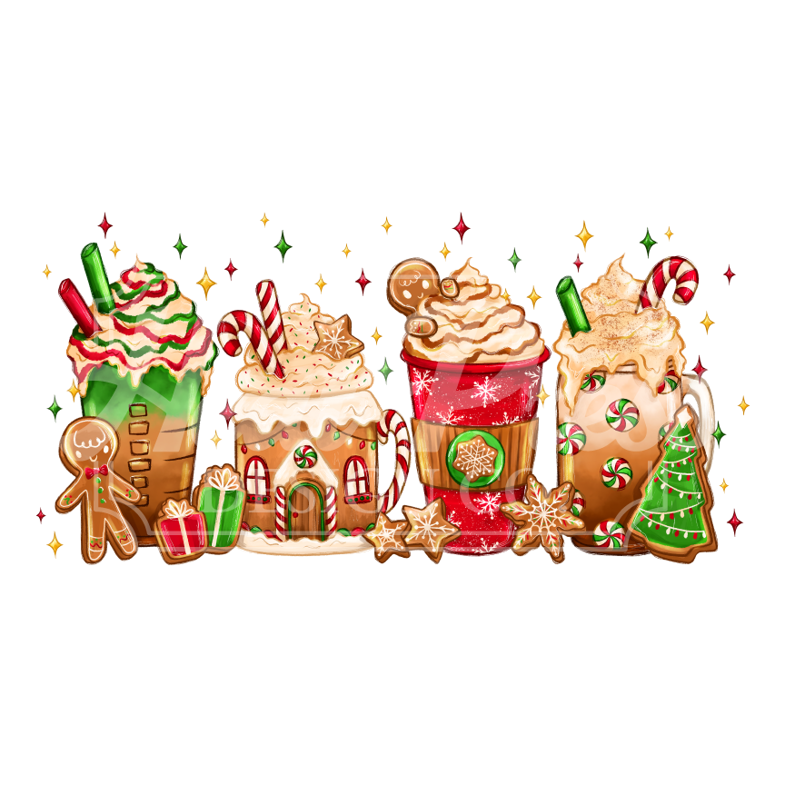 4 Cup Gingerbread Latte - DTF Transfer