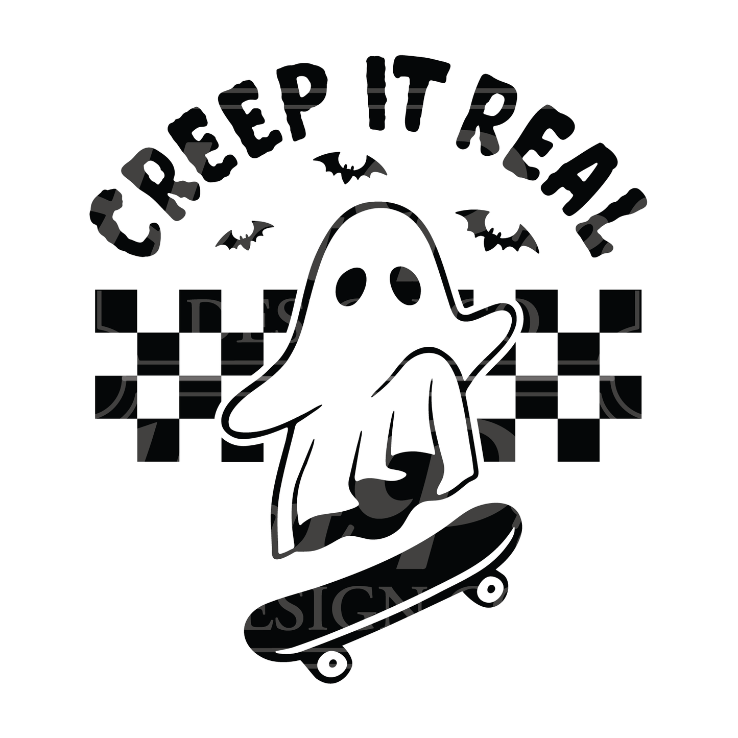 Creep It Real Skater Ghost - DTF Transfer