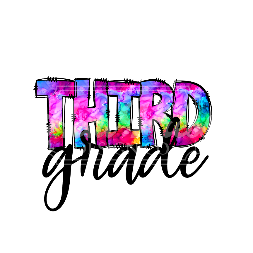 Tie Dye 3rd Grade - DTF Transfer