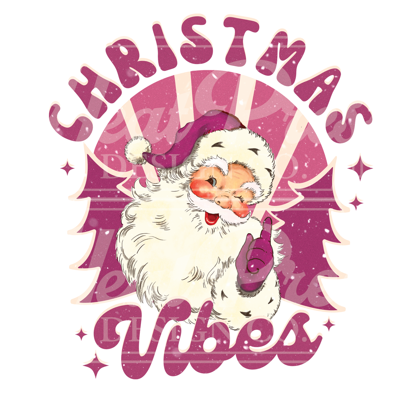 Christmas Santa Vibes - DTF Transfer