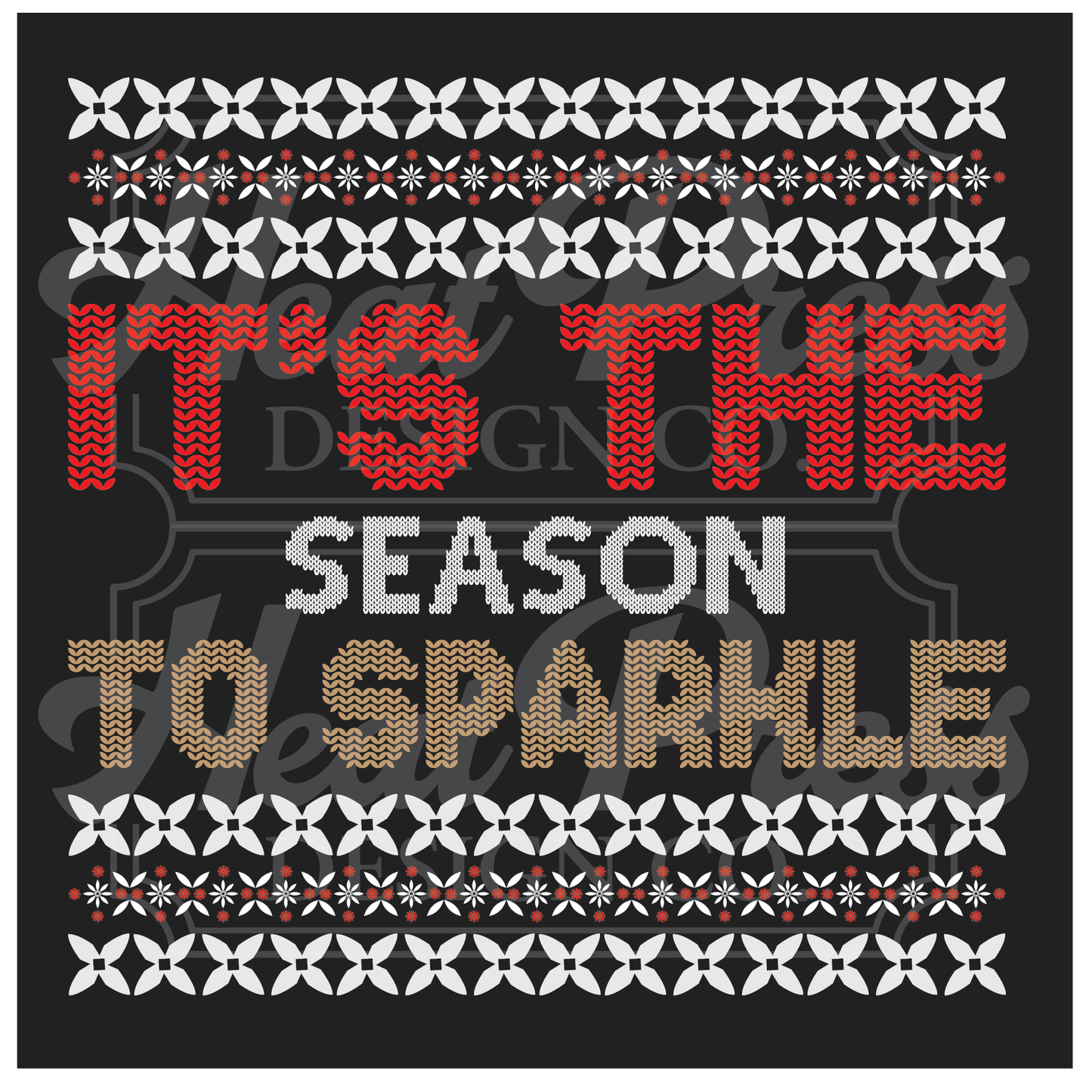 Tis the Season To Sparkle Ugly Sweater - DTF Transfer