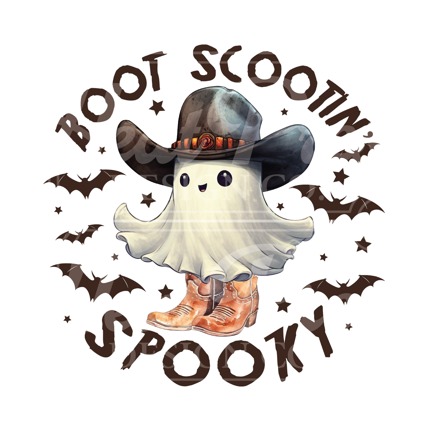 Boot Scootin Ghost - DTF Transfer