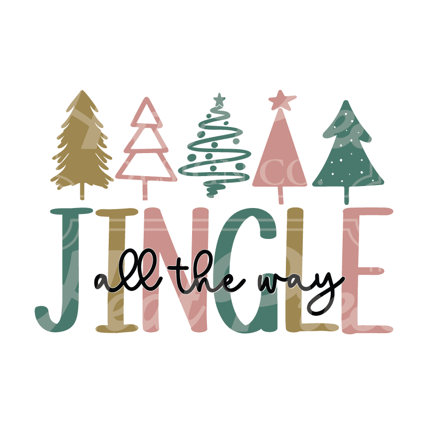 Jingle All the Way (pastel) - DTF Transfer