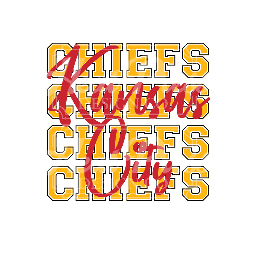 Chiefs (black outline) - Sublimation Transfer