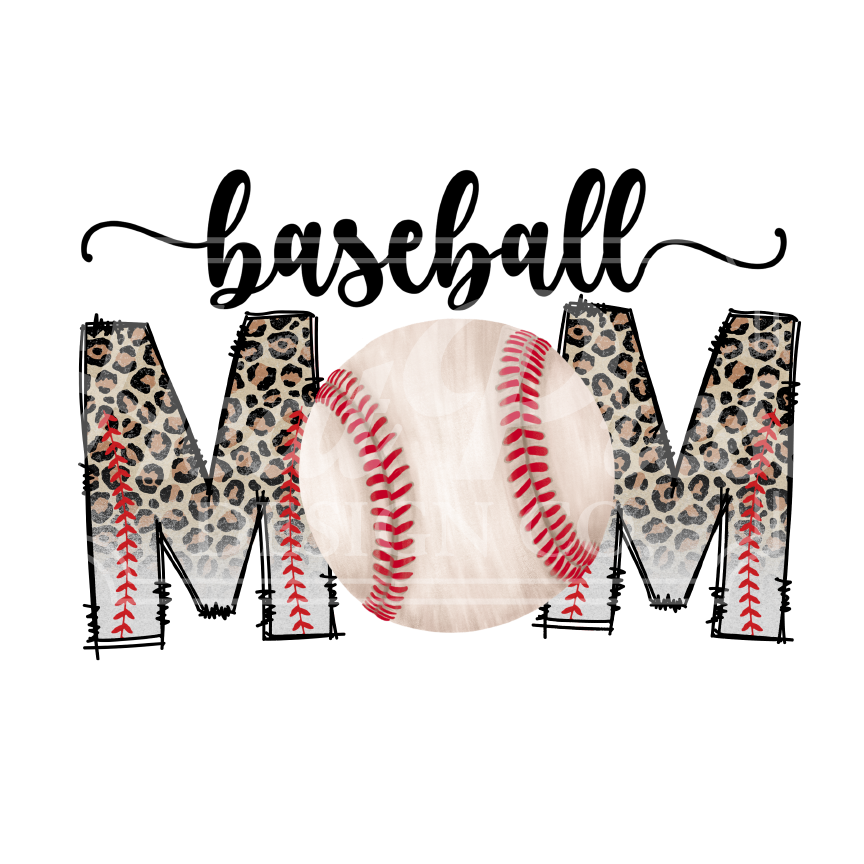 Baseball Leopard Mom - DTF Transfer