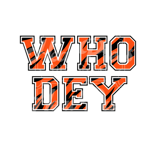 Who Dey (block) - DTF Transfer