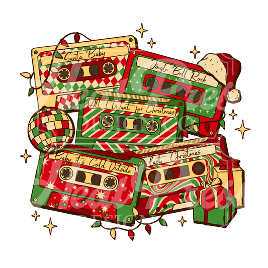 Christmas Cassette Tapes - Sublimation Transfer